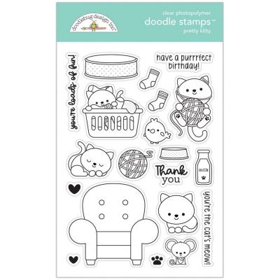 Doodlebug Design Pretty Kitty Clear Stamps - Pretty Kitty