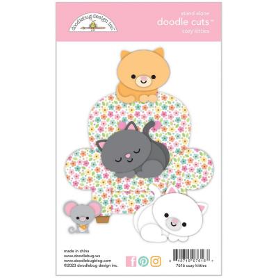 Doodlebug Design Pretty Kitty Doodle Cuts - Cozy Kitties