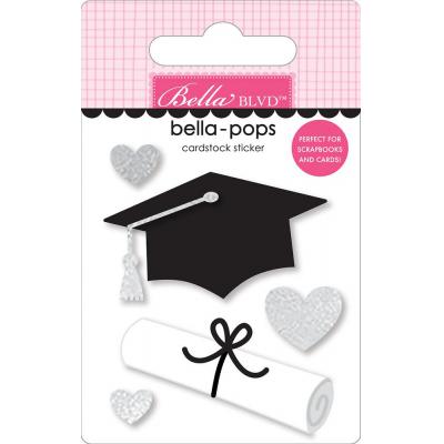 Bella Blvd Cap & Gown Sticker - Grad Goals