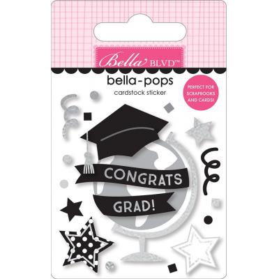 Bella Blvd Cap & Gown Sticker - Congrats Grad
