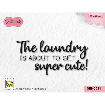 Nellie's Choice Clear Stamp - Super Cute Laundry