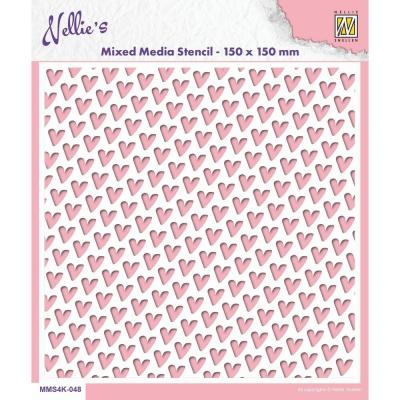 Nellie's Choice Mixed Media Stencils - Hearts