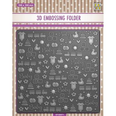 Nellie's Choice 3D Embossingfolder - Baby Things