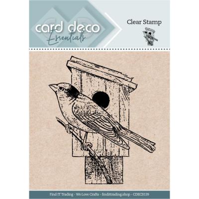Find It Trading Jeanine's Art Vintage Birds Clear Stamp - Birdhouse