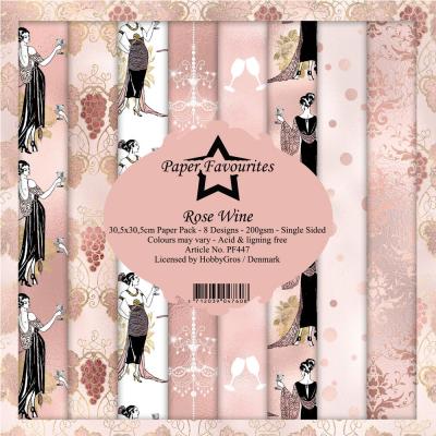 Dixi Craft Paper Favourites Rose Wine Designpapiere - Paper Pack