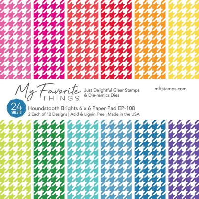 My Favorite Things Houndstooth Brights Designpapiere - Paper Pad
