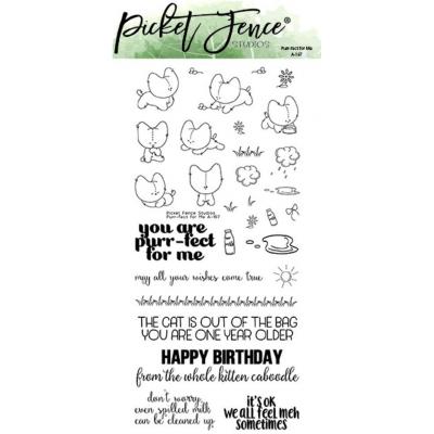 Picket Fence Studios Clear Stamps - Purr-fect For Me