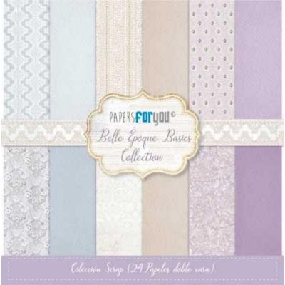 Papers For You Belle Époque Designpapiere -  Basics Midi Scrap Paper Pack