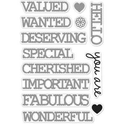 Hero Arts Clear Stamps - Textured Compliments