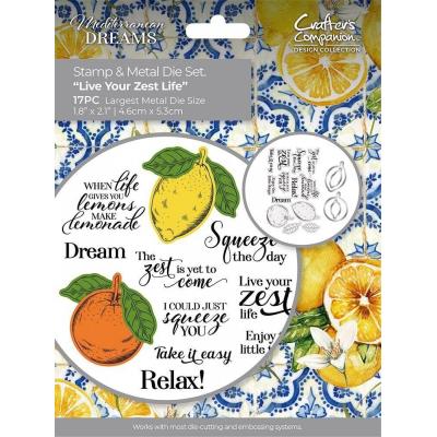 Crafter’s Companion Mediterranean Dreams Stamp & Dies - Live Your Zest Life