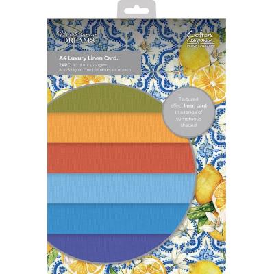 Crafter’s Companion Mediterranean Dreams Cardstock - Luxury Linen Card Pack