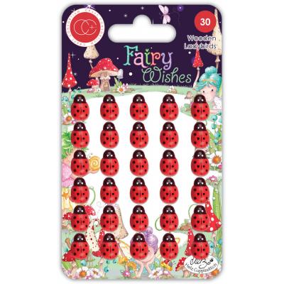 Craft Consortium Fairy Wishes - Adhesive Wooden Ladybirds