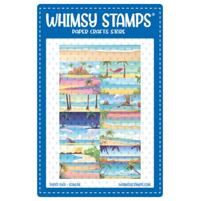 Whimsy Stamps Slimline Paper Pack - Just Beachy