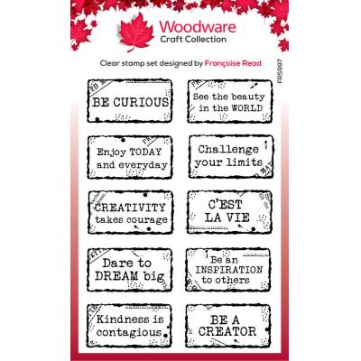 Woodware Clear Stamps - Distressed Labels