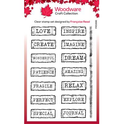 Woodware Clear Stamps - Junk Labels