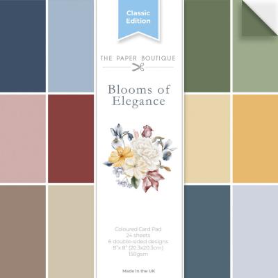 The Paper Boutique Blooms of Elegance - Coloured Card Pad