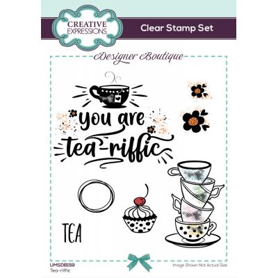 Creative Expressions A6 Clear Stamps - Tea-riffic