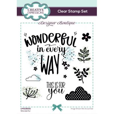 Creative Expressions A6 Clear Stamps - Wonderful