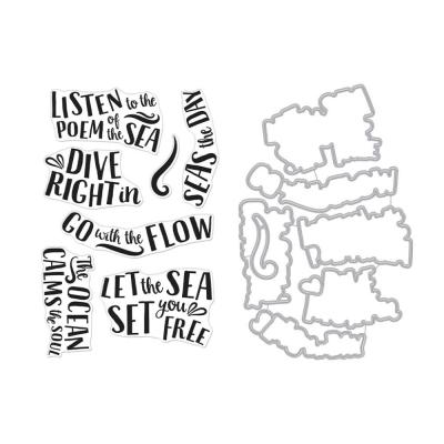 Hero Arts Clear Stamp & Die Combo - Sea Quotes