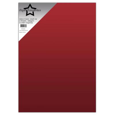 Paper Favourites Mirror Card Matte - Scarlet Organza