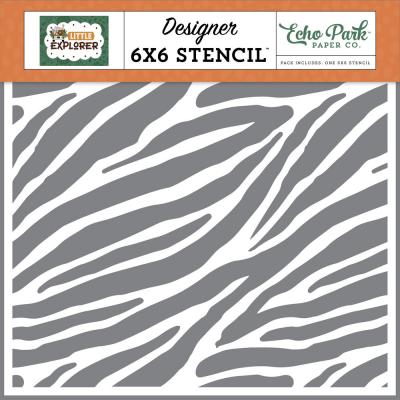 Echo Park Stencil Little Explorer - Zebra Stripes