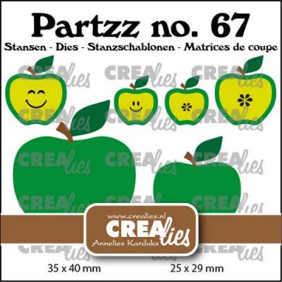 Crealies Stanzschablonen Partzz - Apfel klein und mittel CLPartzz67