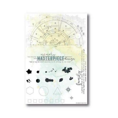 Masterpiece Design Clear Stamps - Blueprint Splatters