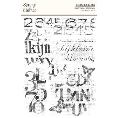 Simple Stories Simple Vintage Essentials - Rub-Ons Typeset