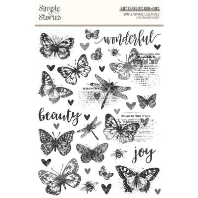 Simple Stories Simple Vintage Essentials - Rub-Ons Butterflies