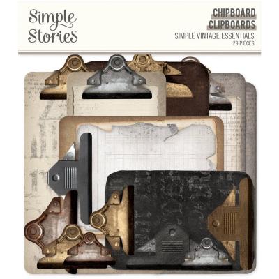 Simple Stories Simple Vintage Essentials - Chipboard Clipboards