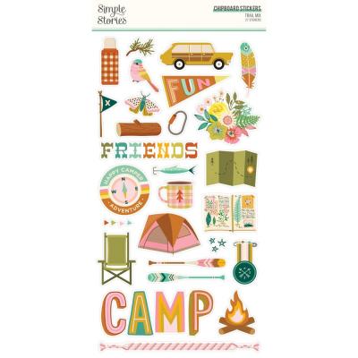Simple Stories Trail Mix - Chipboard Stickers