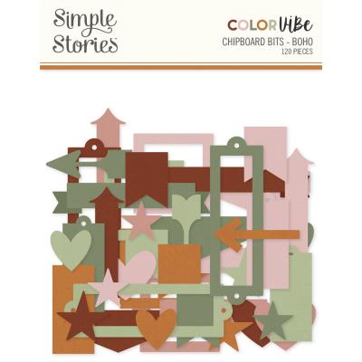 Simple Stories Color Vibe - Boho Chipboard Bits
