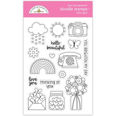 Doodlebug Clear Stamps - Hello Again