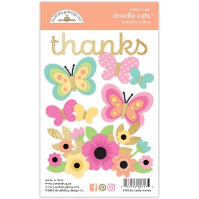 Doodlebug Doodle-Cuts Hello Again - Butterfly Wishes