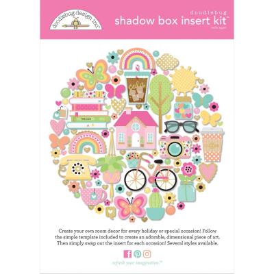 Doodlebug Hello Again - Shadow Box Insert Kit