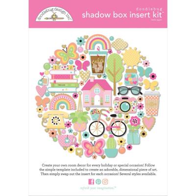Doodlebug Hello Again - Shadow Box Insert Kit