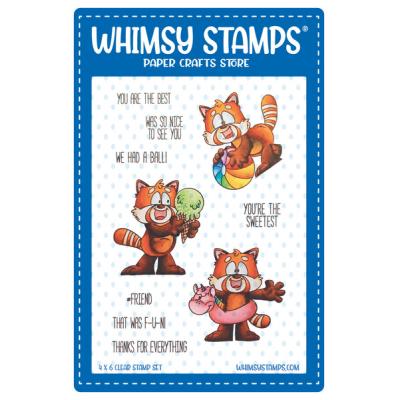 Whimsy Stamps Stempel - Red Panda Fun