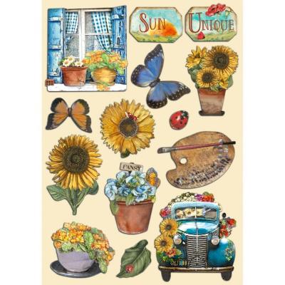 Stamperia Sunflower Art - Colored Wooden Shape