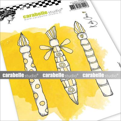 Carabella Studio Cling Stamps - Paint Brushes