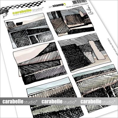 Carabella Studio Cling Stamps - Grafikstudie Landschaften