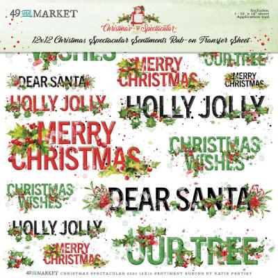 49 and Market Christmas Spectacular - Sentiments Rub-Ons