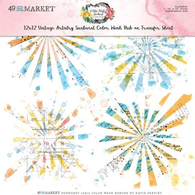 49 and Market Vintage Artistry Sunburst - Color Wash Rub-Ons