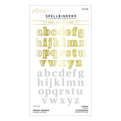 Spellbinders Hot Foil Plate & Die Set - Glimmer Alphabet