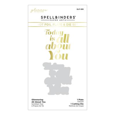 Spellbinders Hot Foil Plate & Die Set - Glimmering All About You
