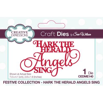 Creative Expressions Sue Wilson Craft Die - Festive Hark The Herald Angels Sing