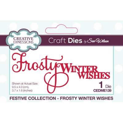 Creative Expressions Sue Wilson Craft Die - Festive Frosty Winter Wishes
