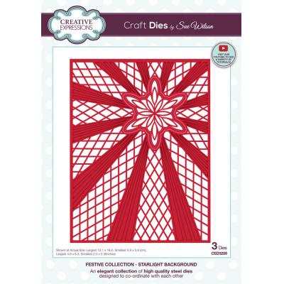 Creative Expressions Sue Wilson Craft Die - Festive Starlight Background