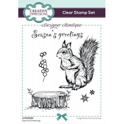 Creative Expressions Stempel - Squirrel Greetings