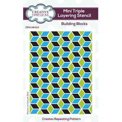 Creative Expressions Mini Triple Layering Stencil - Building Blocks