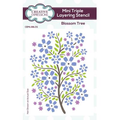 Creative Expressions Mini Triple Layering Stencil - Blossom Tree